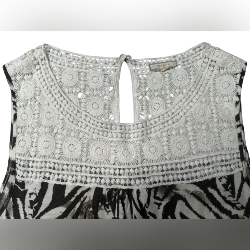Pleione Zebra Print Sleeveless Blouse Size L - Picture 3 of 9